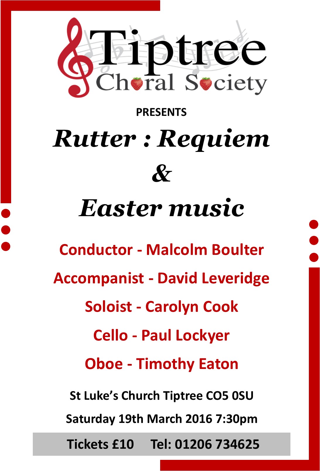 Image of Tiptree Choral Society Poster Image of Tiptree Choral Society Poster